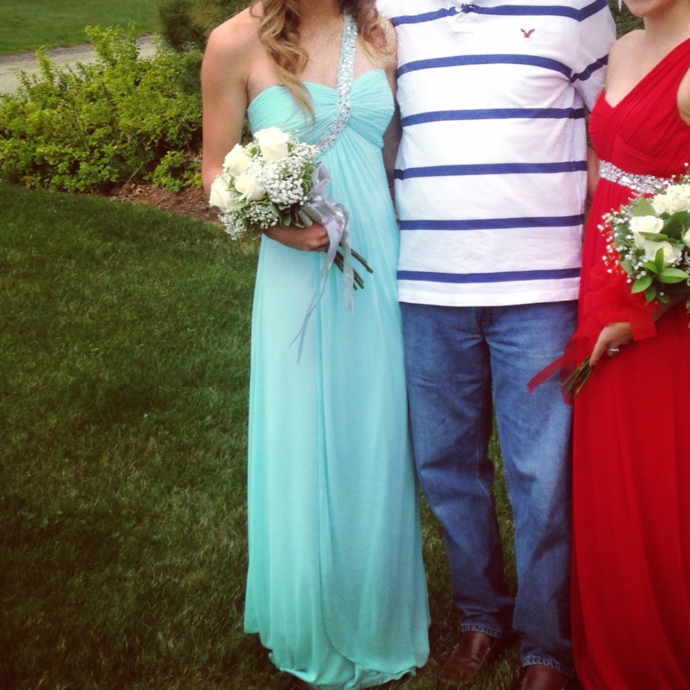 Long formal dress.